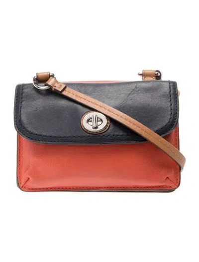 Pre-owned Coach Leather Printed Wallet In Orange