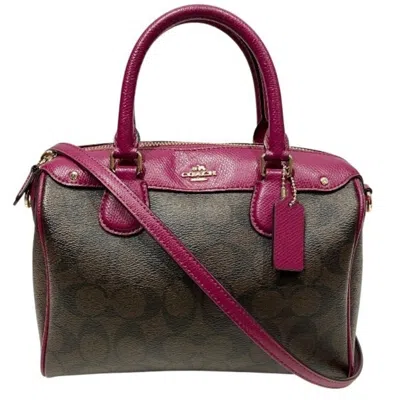 Pre-owned Coach Leather Pvc Handbag Shoulder Bag () In Multi
