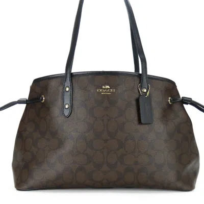 Pre-owned Coach Leather Pvc Tote Bag () In Multi