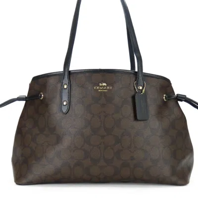 Pre-owned Coach Leather Pvc Tote Bag () In Multi
