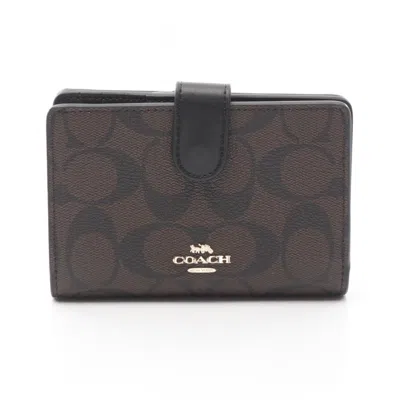 Pre-owned Coach Leather Pvc Wallet (bi-fold) () In Multi