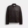 Coach Leather Racer Jacket In Brown