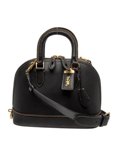 Pre-owned Coach Leather Reve In Black