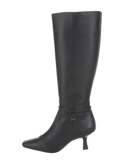 Pre-owned Coach Leather Riding Boots In Black