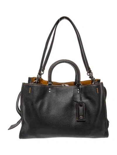 Pre-owned Coach Leather Rogue 19 31 In Black