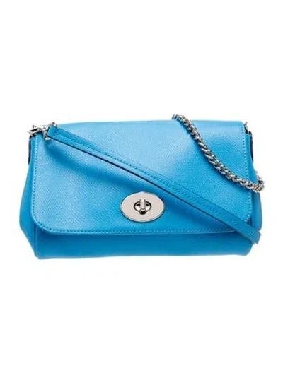 Pre-owned Coach Leather Ruby Mini In Blue