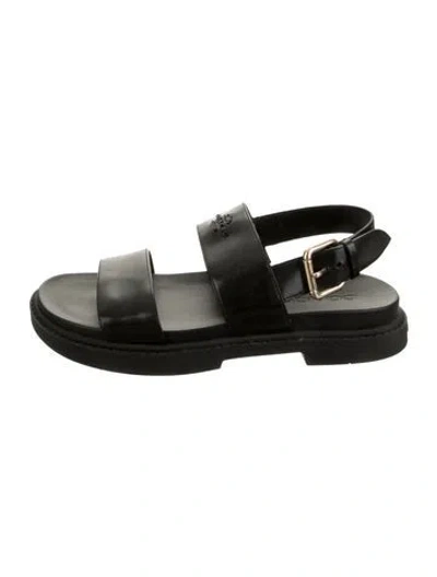 Pre-owned Coach Leather Sandals In Black