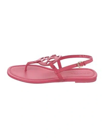 Pre-owned Coach Leather Sandals In Pink