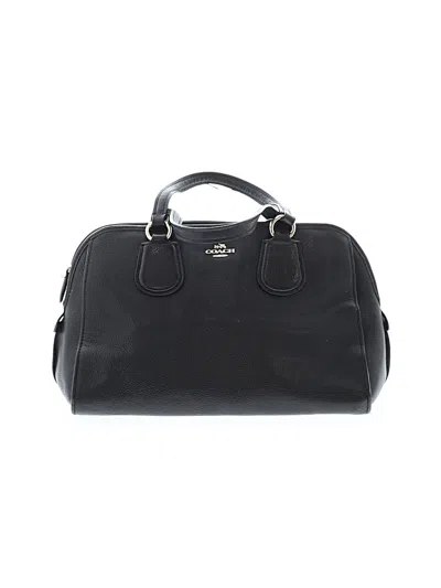 Pre-owned Coach Leather Satchel In Black