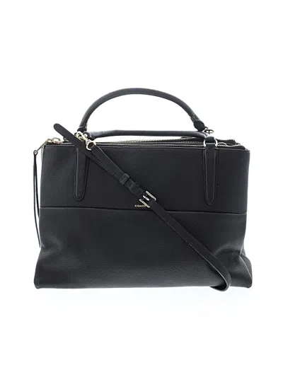 Pre-owned Coach Leather Satchel In Black