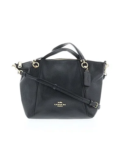 Pre-owned Coach Leather Satchel In Black