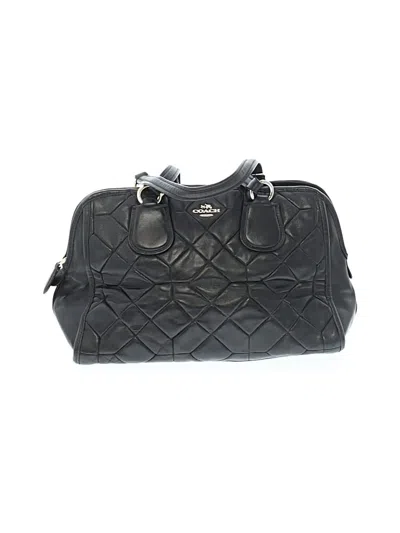 Pre-owned Coach Leather Satchel In Black