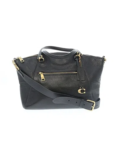 Pre-owned Coach Leather Satchel In Black