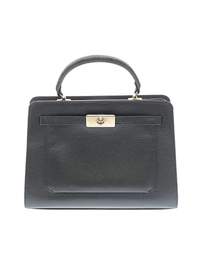 Pre-owned Coach Leather Satchel In Black