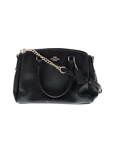 Pre-owned Coach Leather Satchel In Black