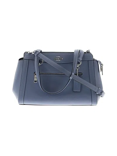 Pre-owned Coach Leather Satchel In Blue
