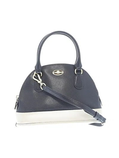 Pre-owned Coach Leather Satchel In Blue