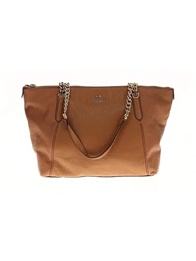 Pre-owned Coach Leather Satchel In Brown