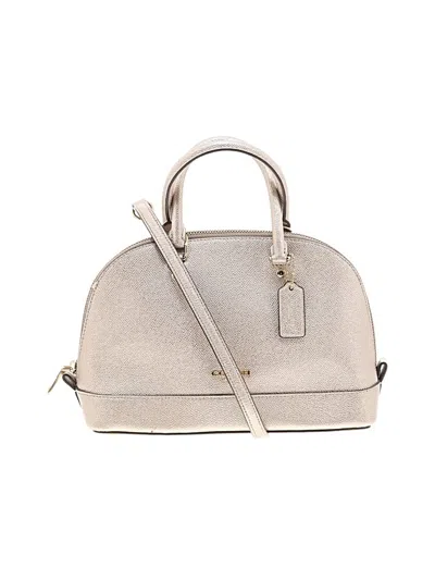 Pre-owned Coach Leather Satchel In Gold
