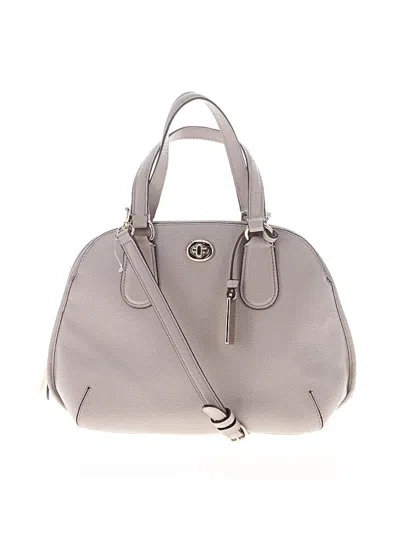 Pre-owned Coach Leather Satchel In Gray