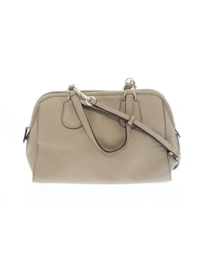 Pre-owned Coach Leather Satchel In Gray