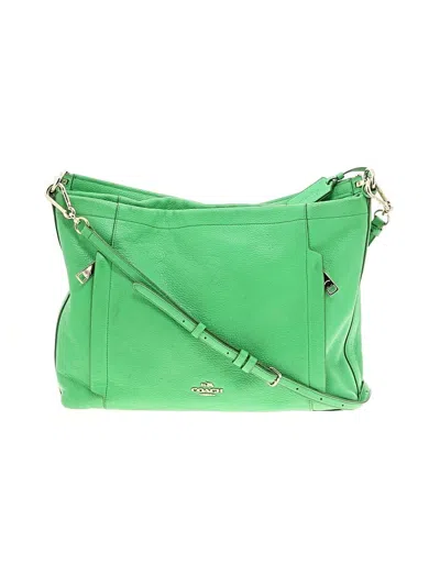 Pre-owned Coach Leather Satchel In Green