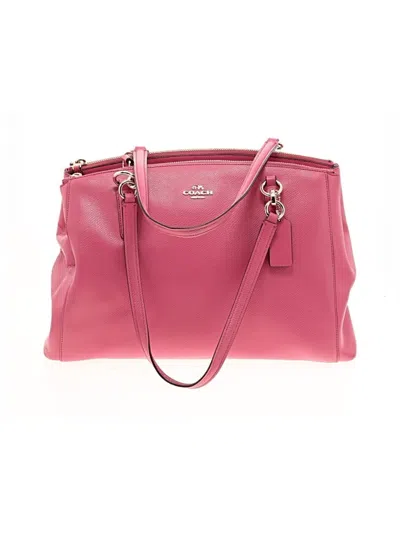 Pre-owned Coach Leather Satchel In Pink