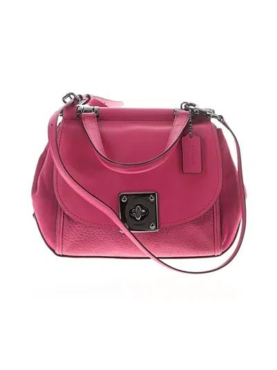 Pre-owned Coach Leather Satchel In Pink