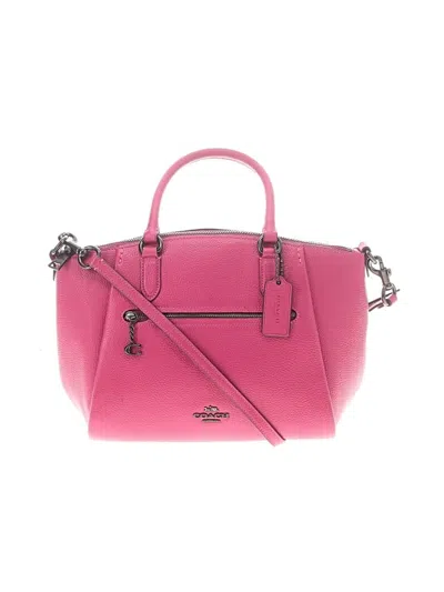 Pre-owned Coach Leather Satchel In Pink