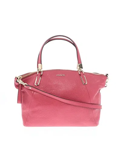 Pre-owned Coach Leather Satchel In Pink