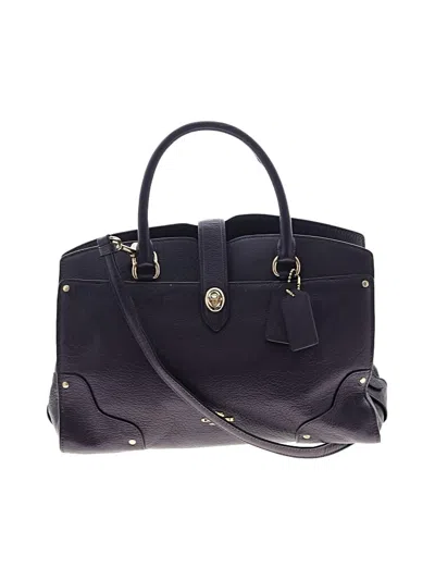 Pre-owned Coach Leather Satchel In Purple