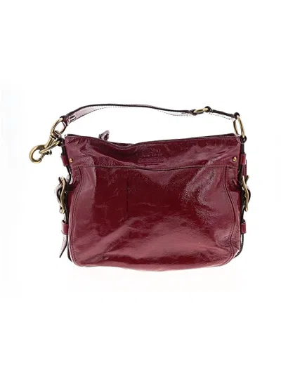 Pre-owned Coach Leather Satchel In Red