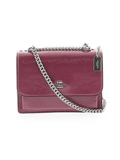 Pre-owned Coach Leather Satchel In Red