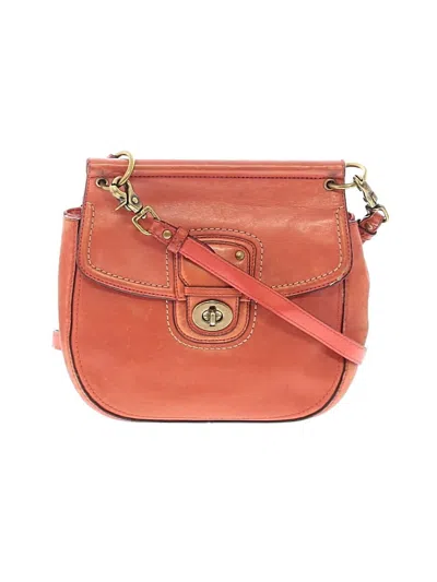 Pre-owned Coach Leather Satchel In Red
