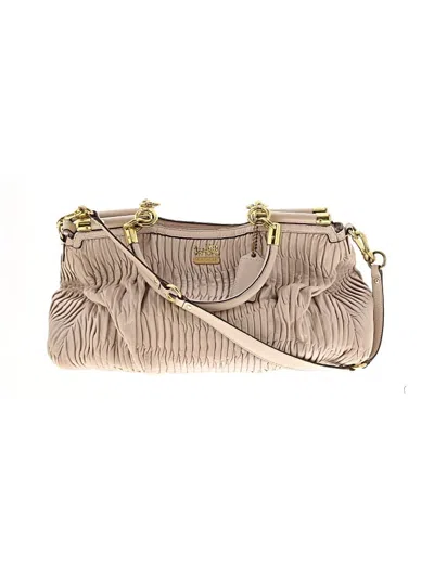 Pre-owned Coach Leather Satchel In Tan