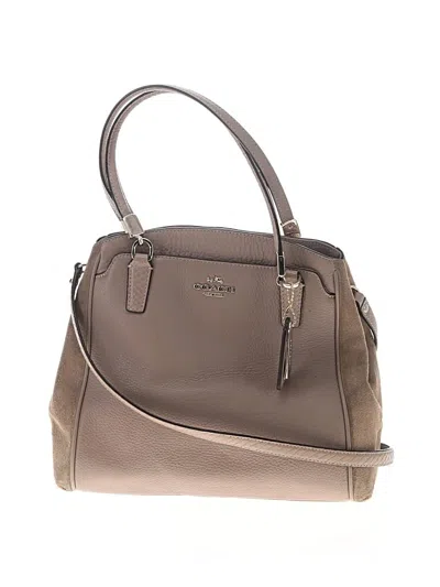 Pre-owned Coach Leather Satchel In Tan