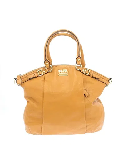 Pre-owned Coach Leather Satchel In Tan