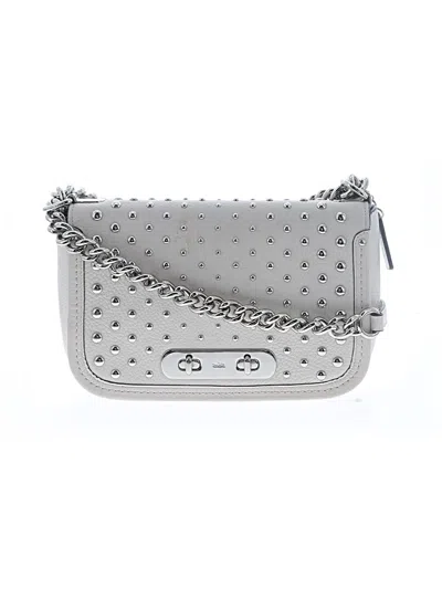 Pre-owned Coach Leather Satchel In White