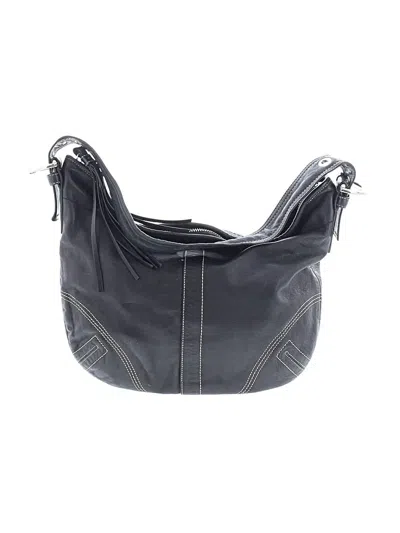 Pre-owned Coach Leather Shoulder Bag In Black
