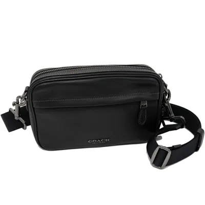 Coach Leather Shoulder Bag In Black