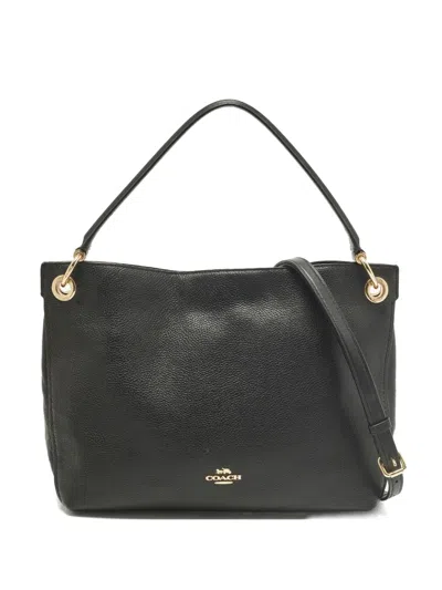 Pre-owned Coach Leather Shoulder Bag In Black