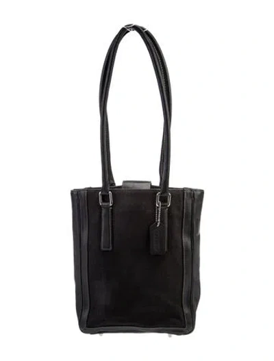 Pre-owned Coach Leather Shoulder Bag In Black
