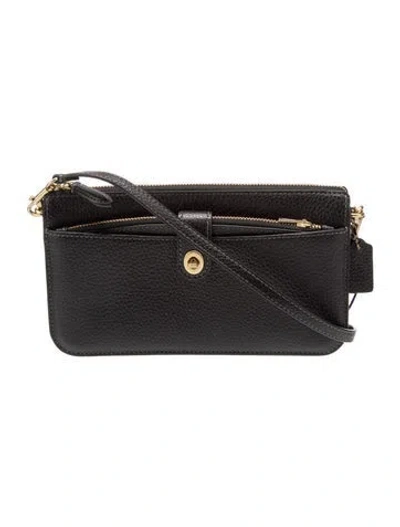 Pre-owned Coach Leather Shoulder Bag In Black