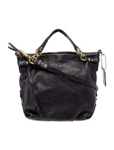 Pre-owned Coach Leather Shoulder Bag In Black