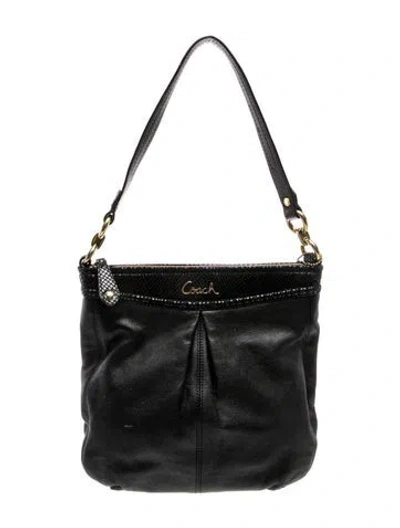 Pre-owned Coach Leather Shoulder Bag In Black