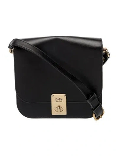 Pre-owned Coach Leather Shoulder Bag In Black