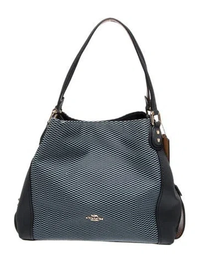 Pre-owned Coach Leather Shoulder Bag In Black