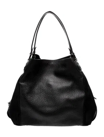 Pre-owned Coach Leather Shoulder Bag In Black