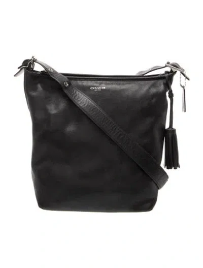 Pre-owned Coach Leather Shoulder Bag In Black