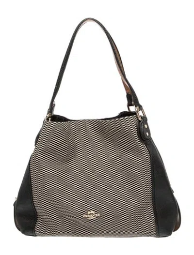 Pre-owned Coach Leather Shoulder Bag In Black